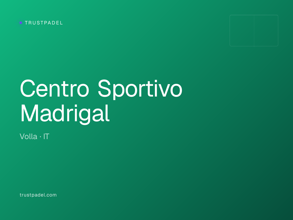 Centro Sportivo Madrigal padel club