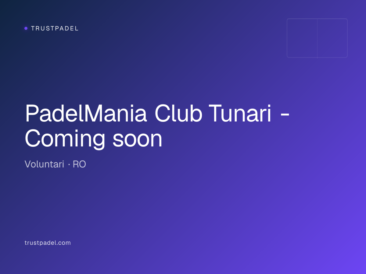 PadelMania Club Tunari - Coming soon padel club
