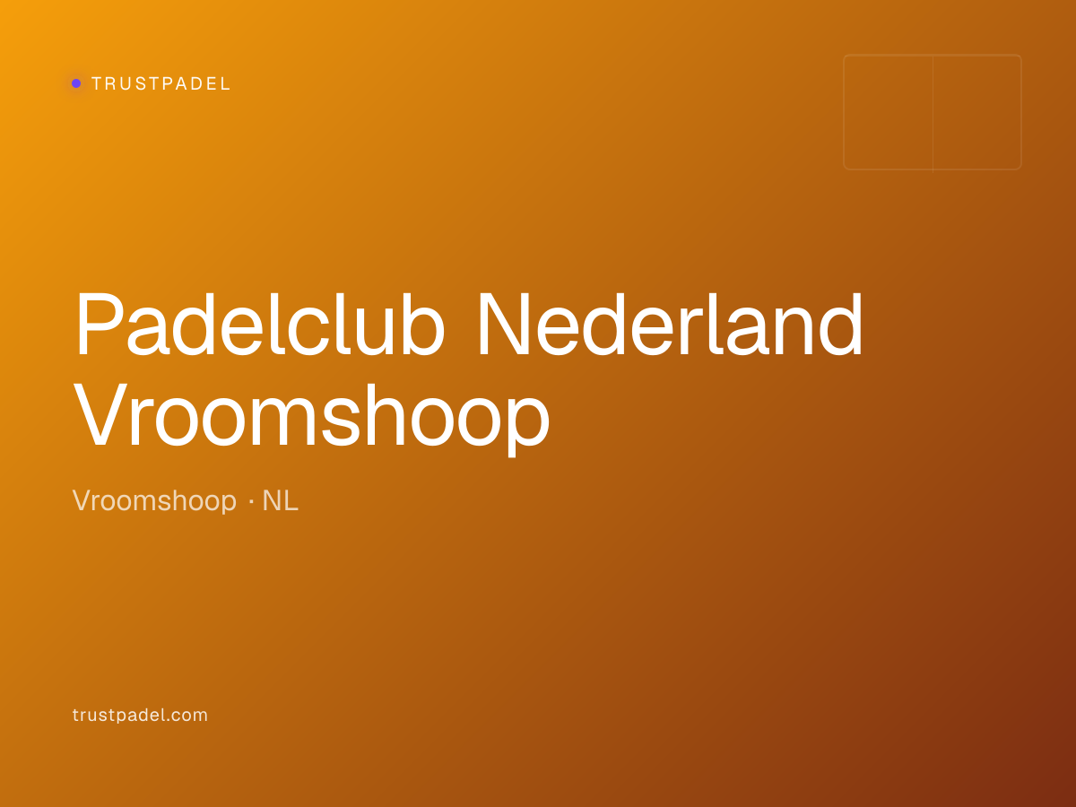 Padelclub Nederland Vroomshoop padel club