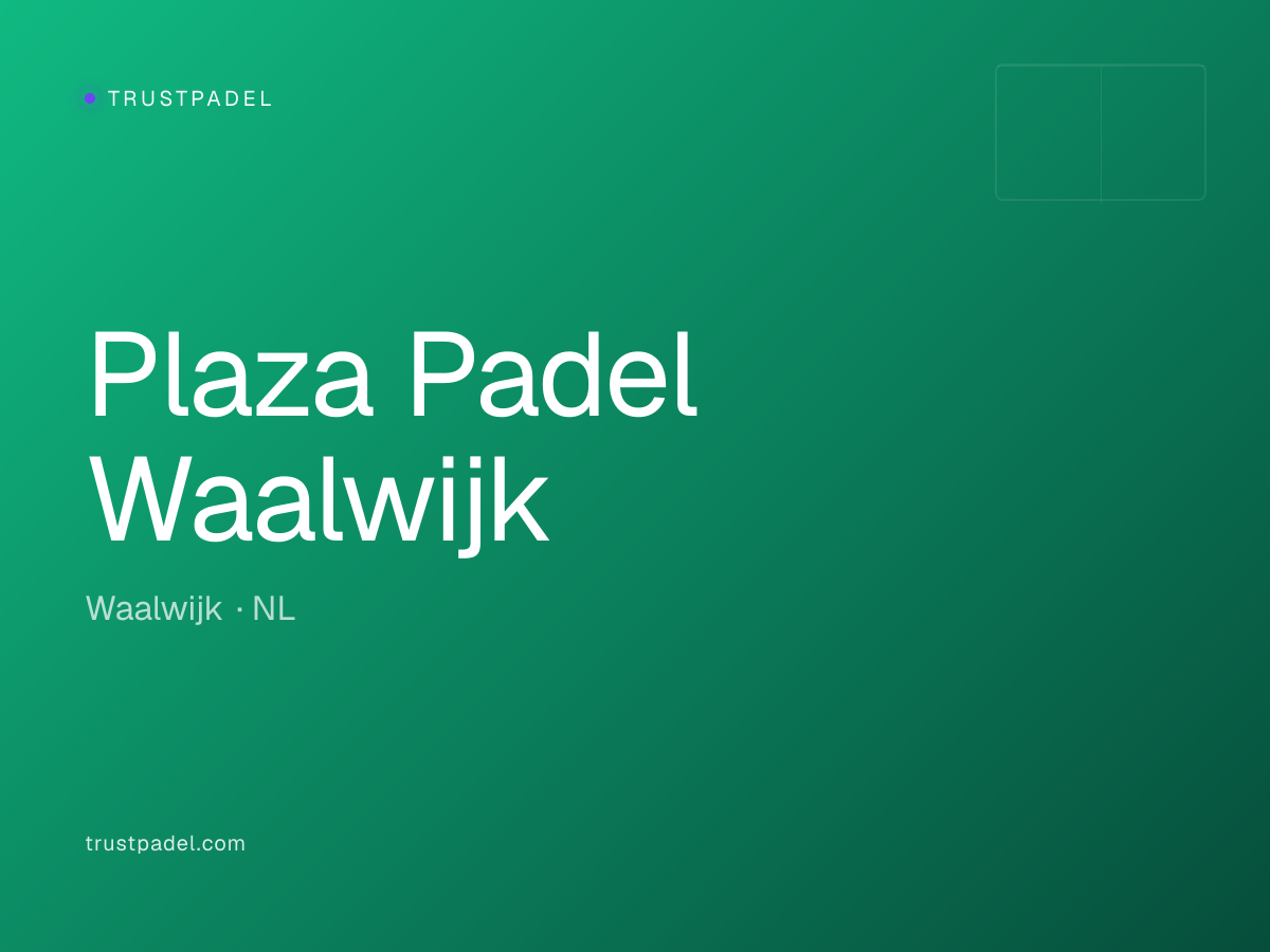 Plaza Padel Waalwijk padel club