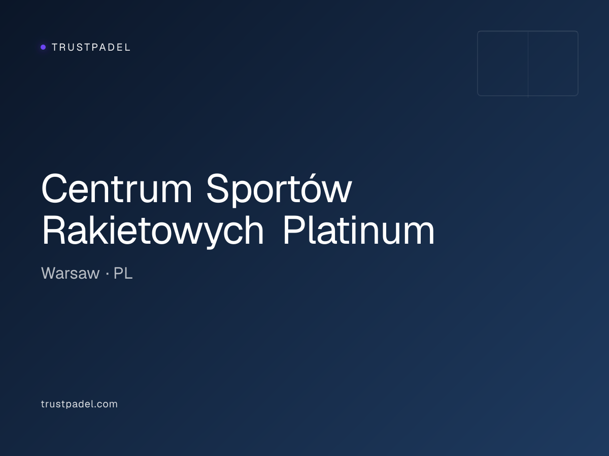 Centrum Sportów Rakietowych Platinum padel club