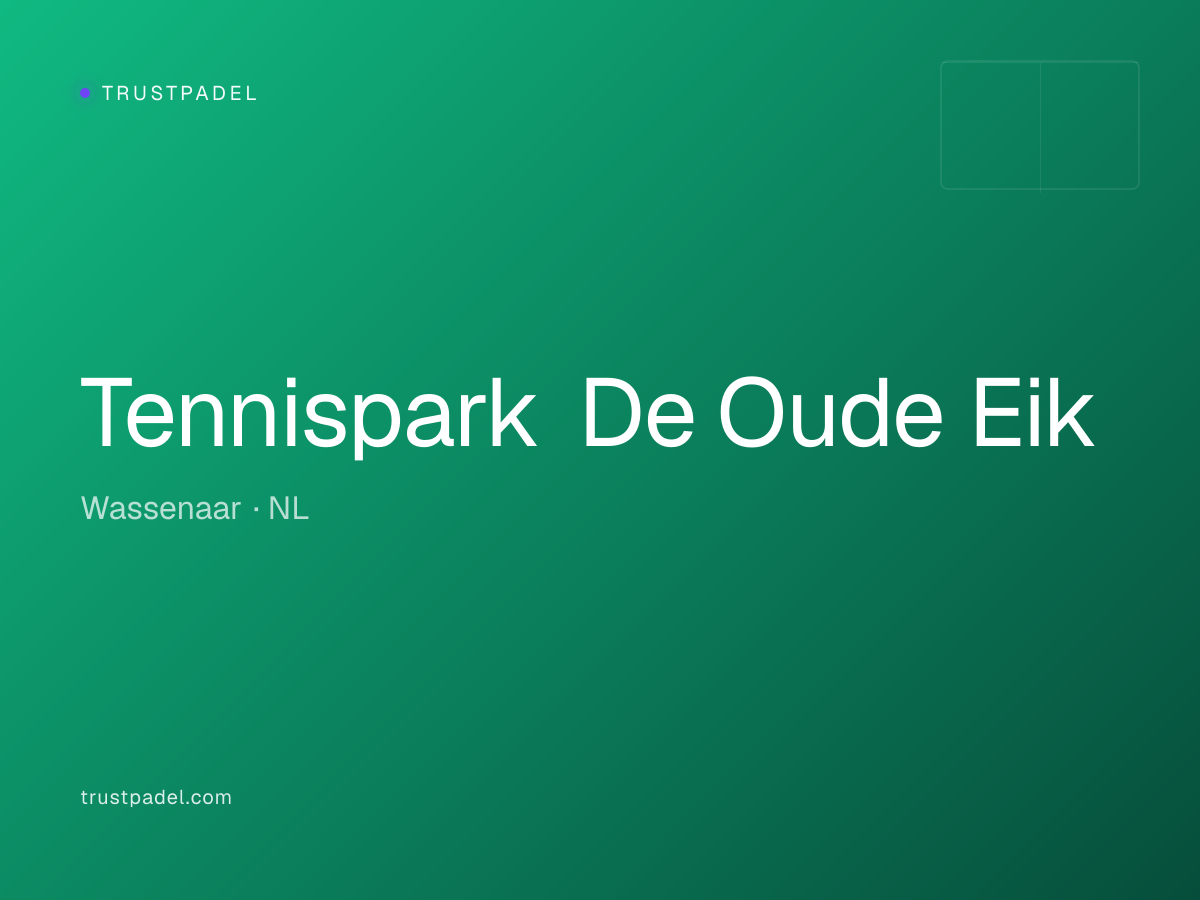 Tennispark De Oude Eik padel club