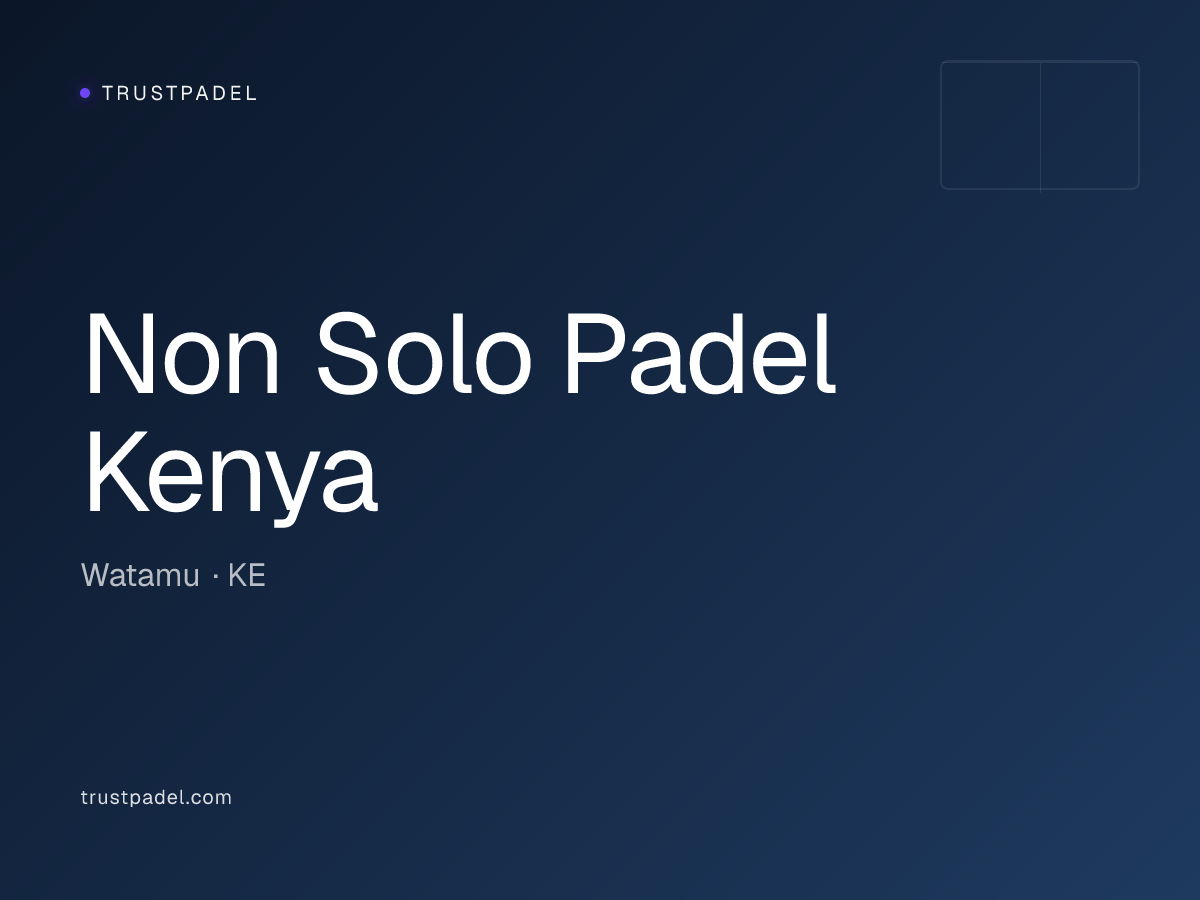 Non Solo Padel Kenya padel club