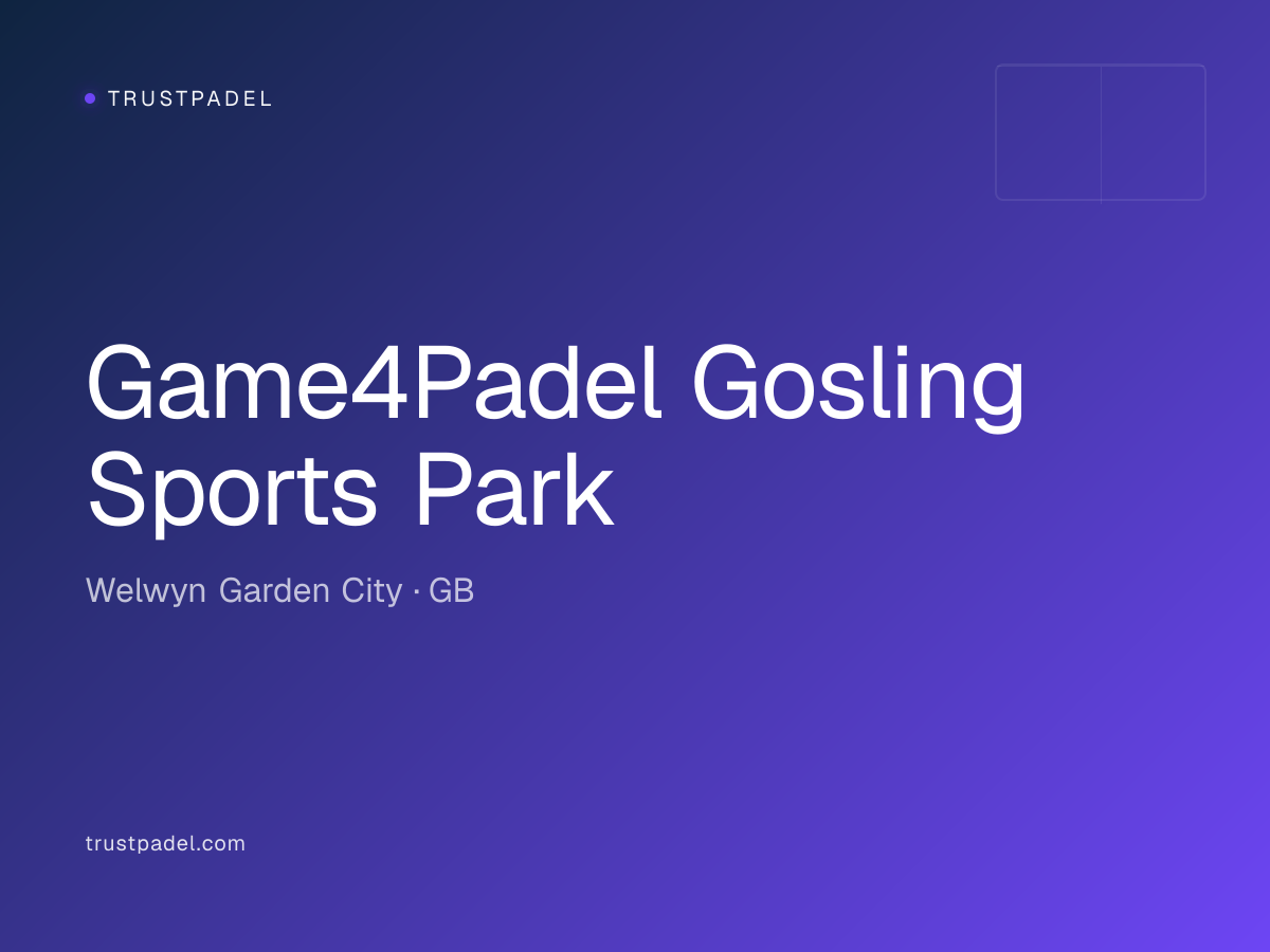 Game4Padel Gosling Sports Park padel club
