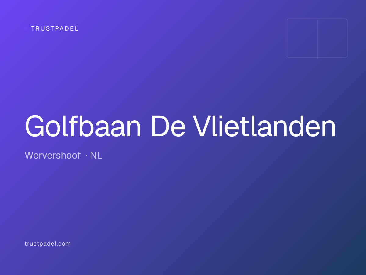Golfbaan De Vlietlanden padel club