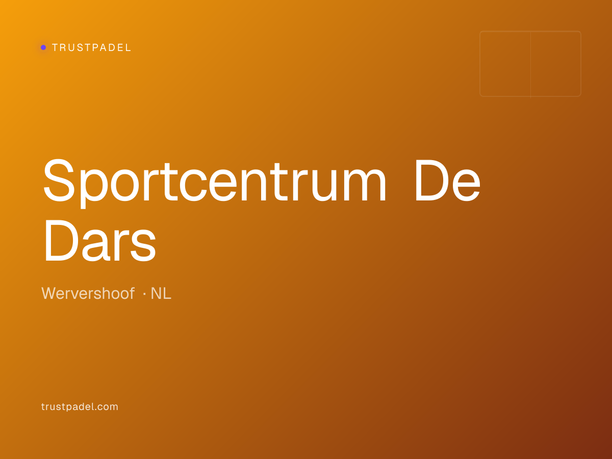 Sportcentrum De Dars padel club