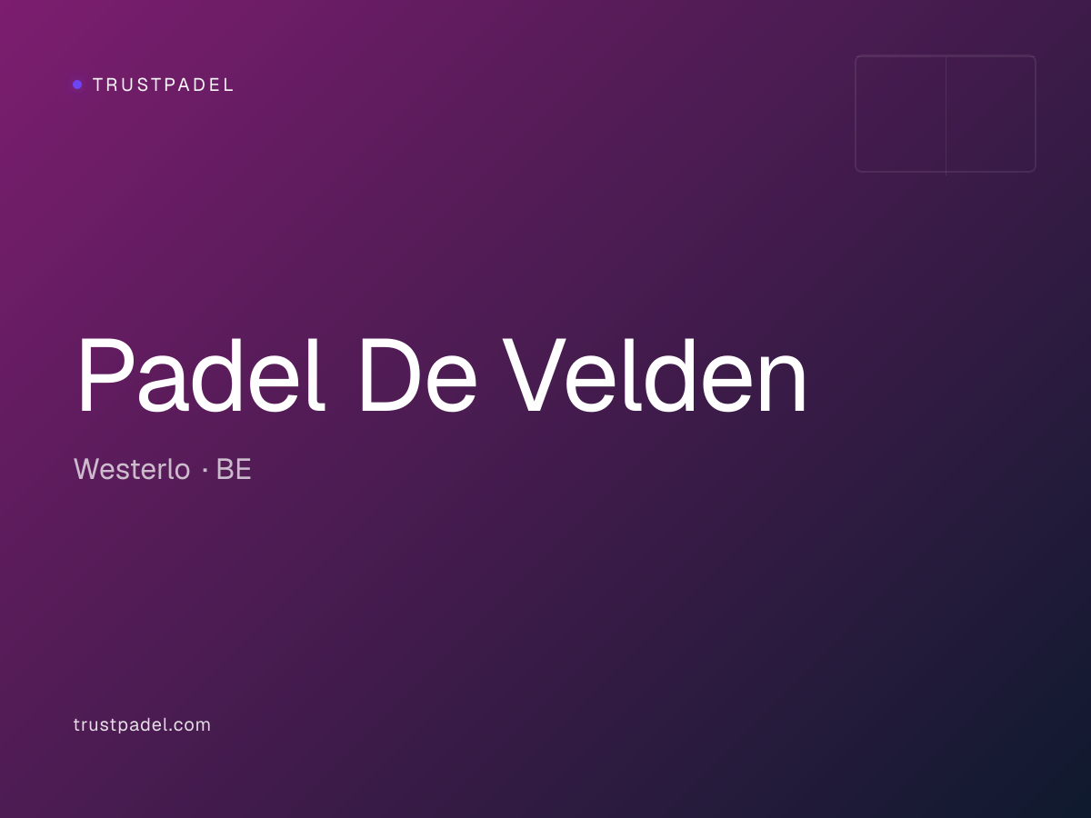 Padel De Velden padel club