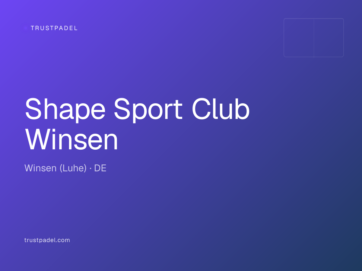 Shape Sport Club Winsen padel club
