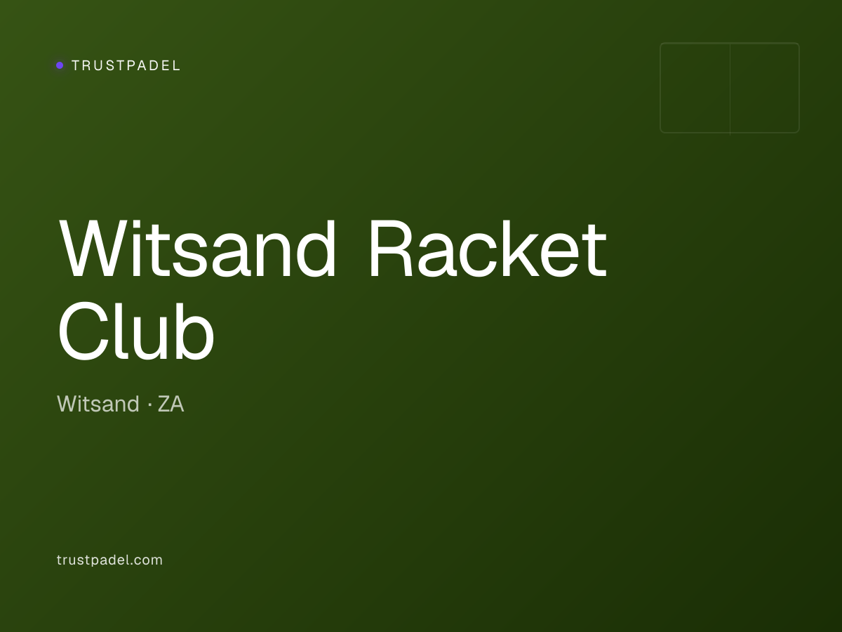 Witsand Racket Club padel club