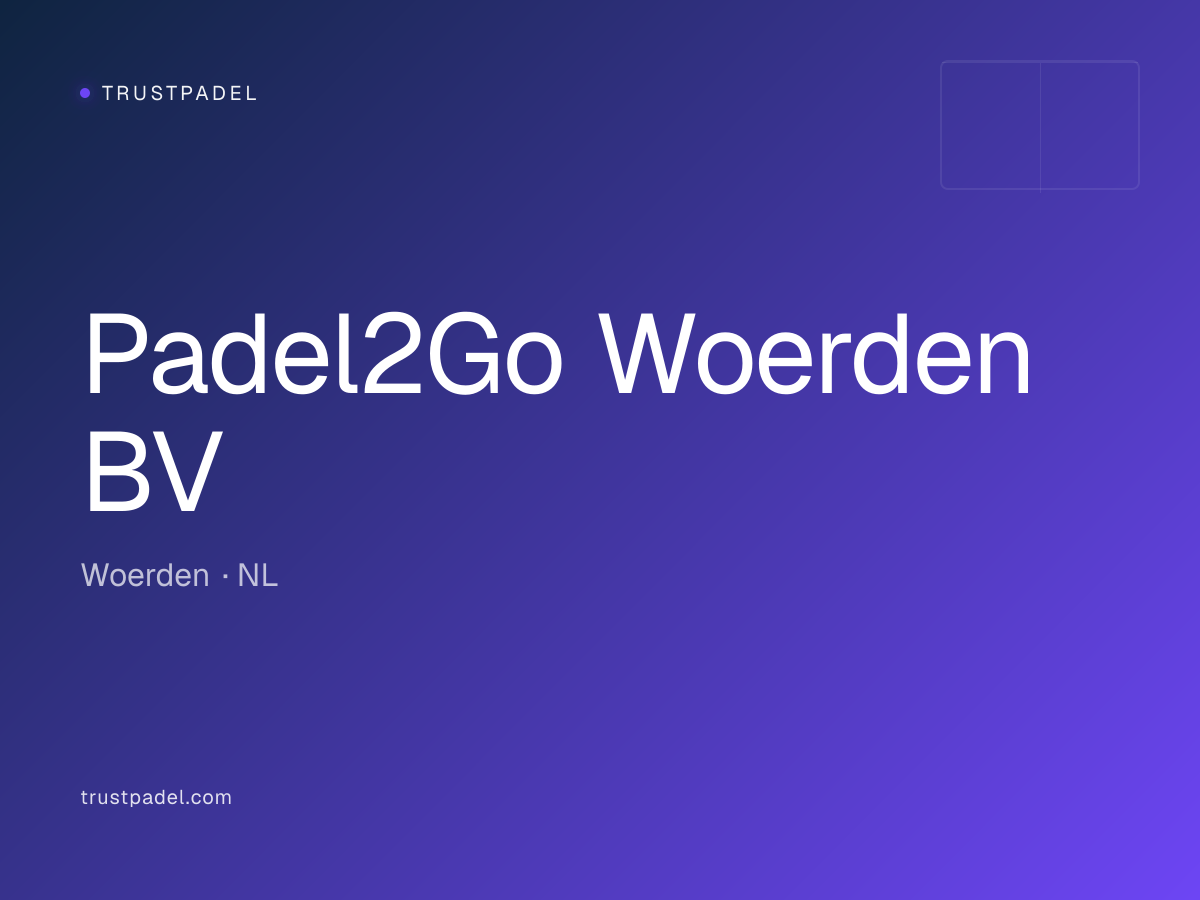 Padel2Go Woerden BV padel club