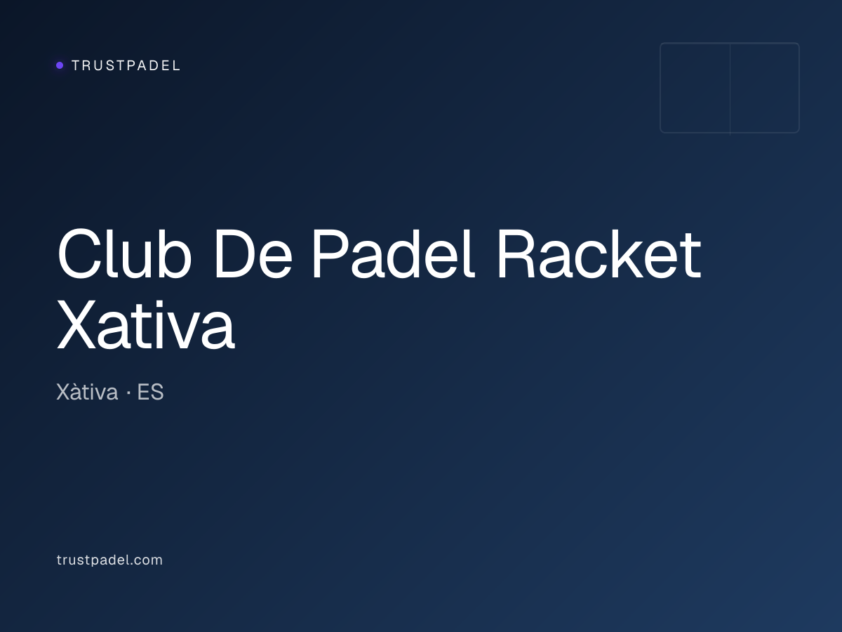 Club De Padel Racket Xativa padel club