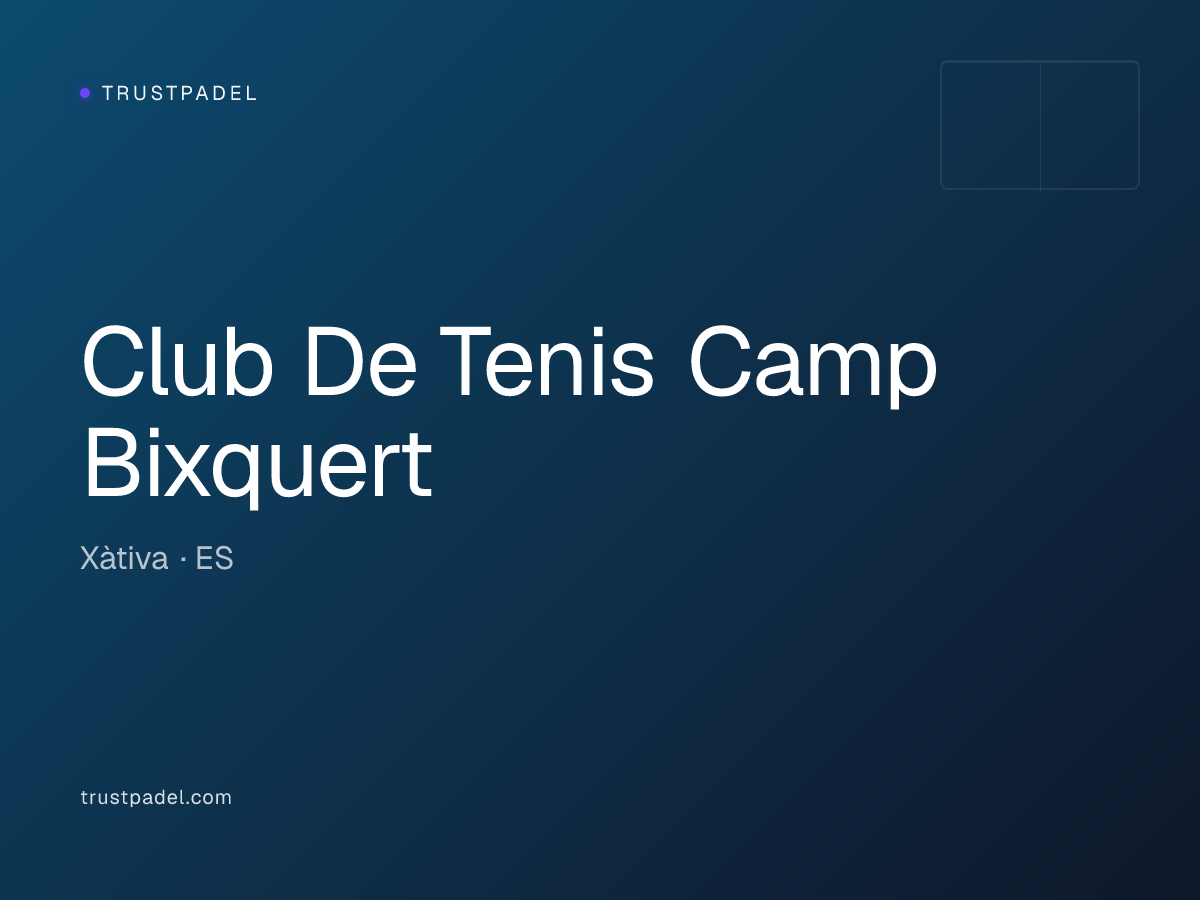 Club De Tenis Camp Bixquert padel club