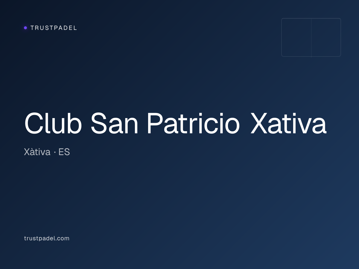 Club San Patricio Xativa padel club