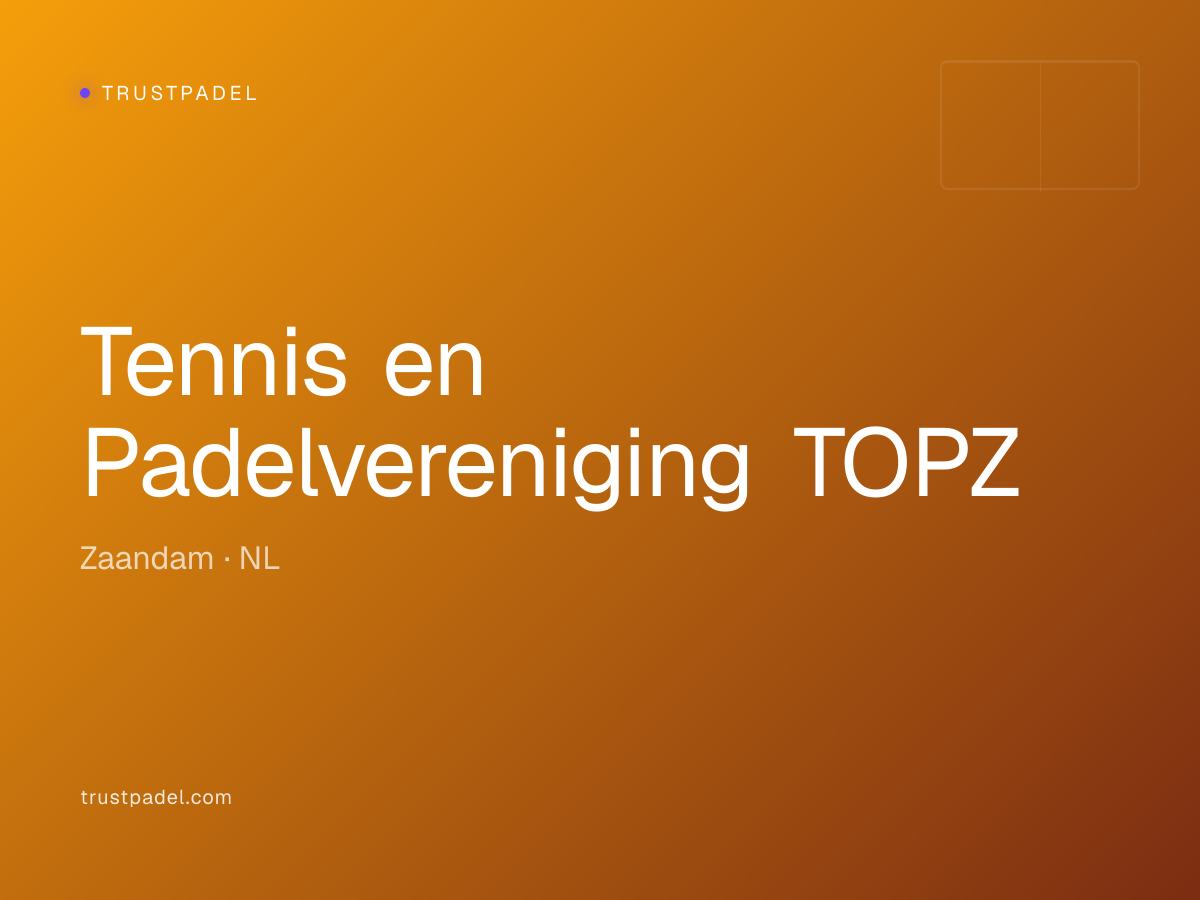 Tennis en Padelvereniging TOPZ padel club