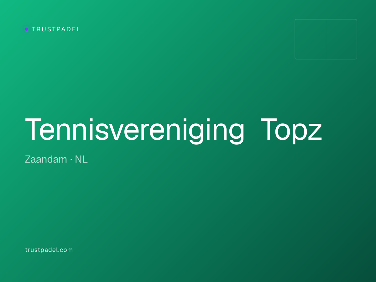 Tennisvereniging Topz padel club