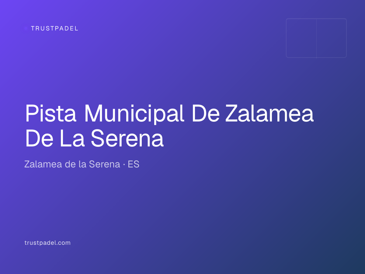 Pista Municipal De Zalamea De La Serena padel club
