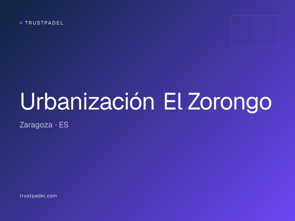 Urbanización El Zorongo padel club