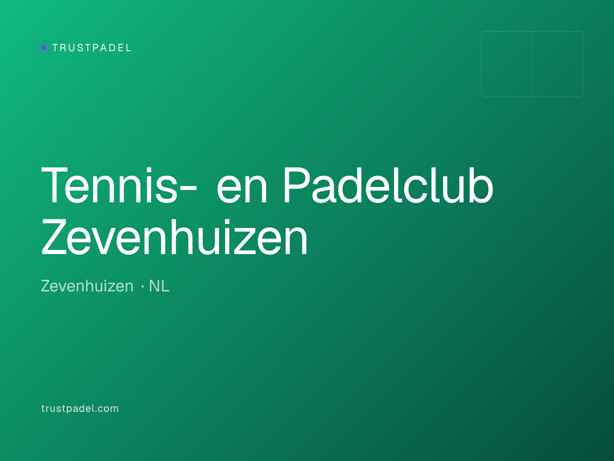 Tennis- en Padelclub Zevenhuizen padel club