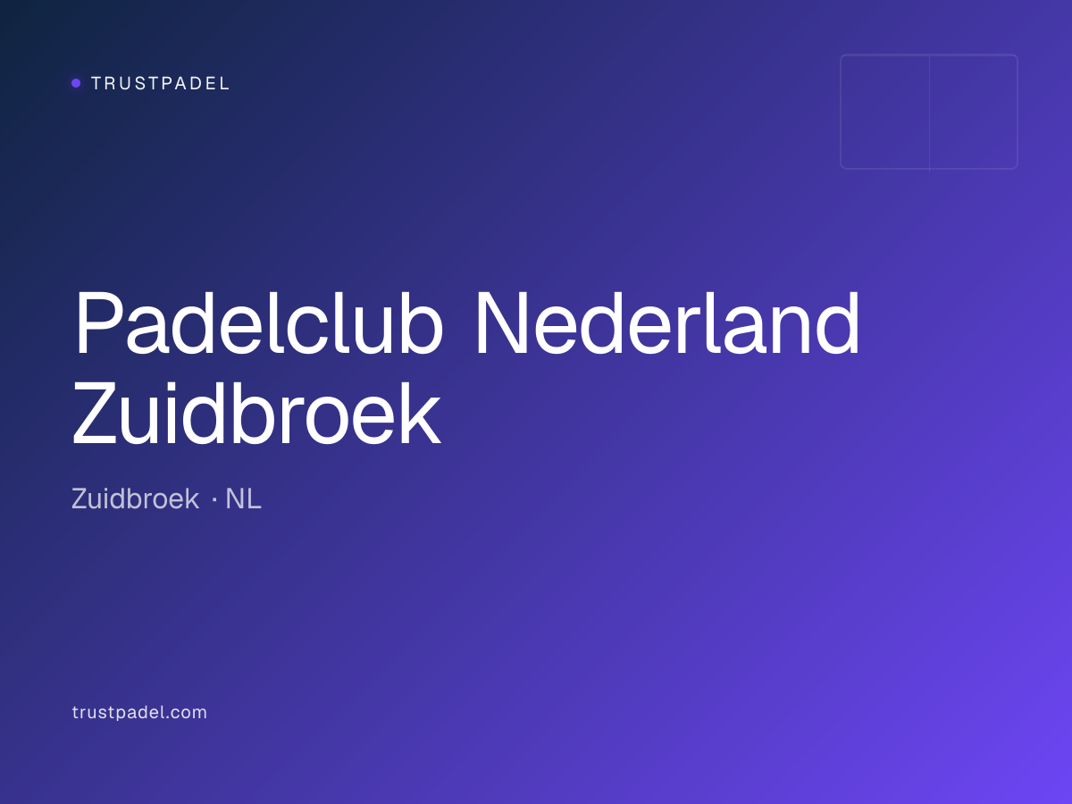 Padelclub Nederland Zuidbroek padel club