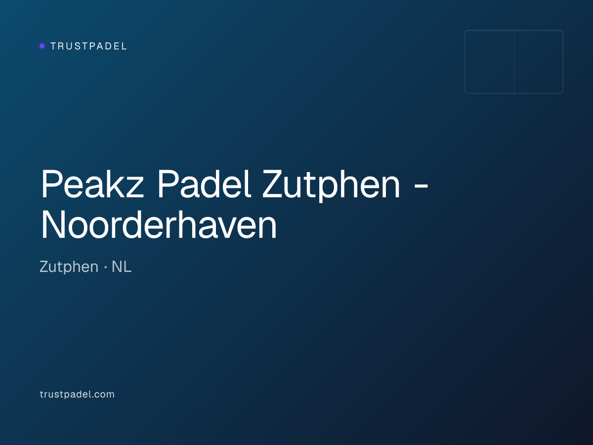 Peakz Padel Zutphen - Noorderhaven padel club