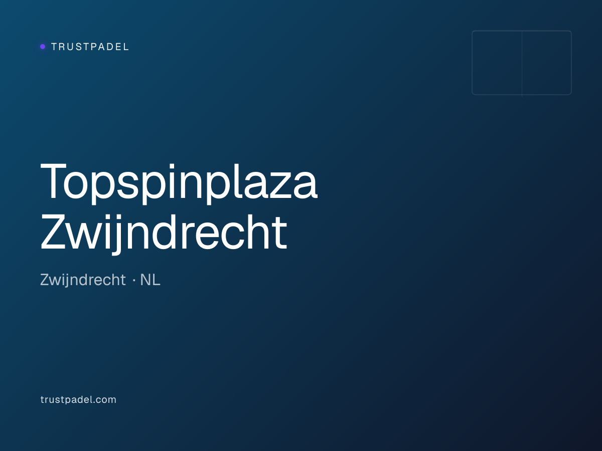 Topspinplaza Zwijndrecht padel club