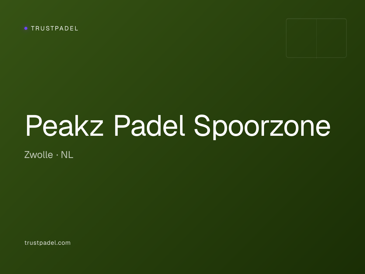 Peakz Padel Spoorzone padel club