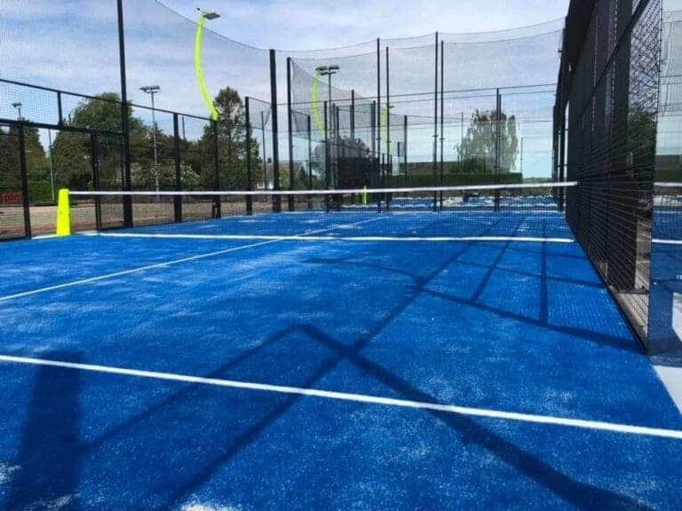 Diss Heywood Tennis Club – outdoor empty padel court at a community sports facility in Norfolk