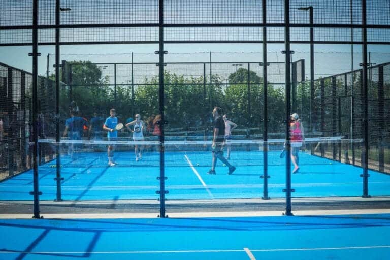 Broxbourne Sports Club – players on an outdoor padel court at a multi-sport facility in Hertfordshire