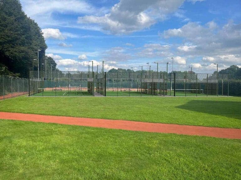 Barnt Green Sports Club showing premium outdoor sports facilities, including tennis courts and green surroundings, representing the club’s commitment to community, fitness, and multi-sport activities in Barnt