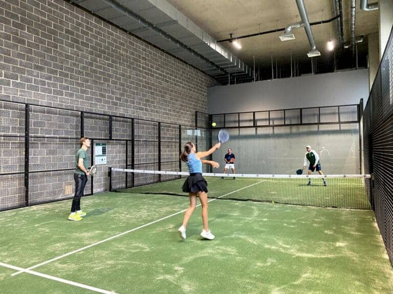 Padel People Wimbledon – indoor padel court with people playing at a modern racquet sports venue in London