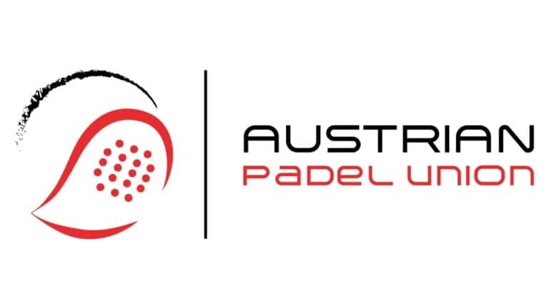 Austrian Padel Union Federations official logo featuring national colours and padel-themed design elements