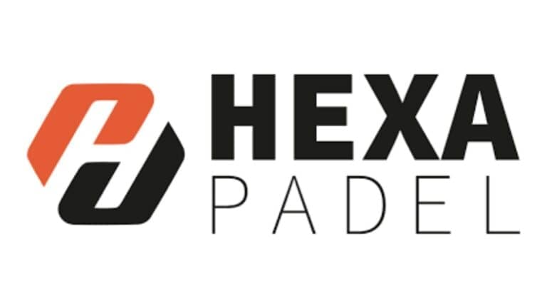 Hexa Padel official logo featuring hexagonal design elements and modern padel branding