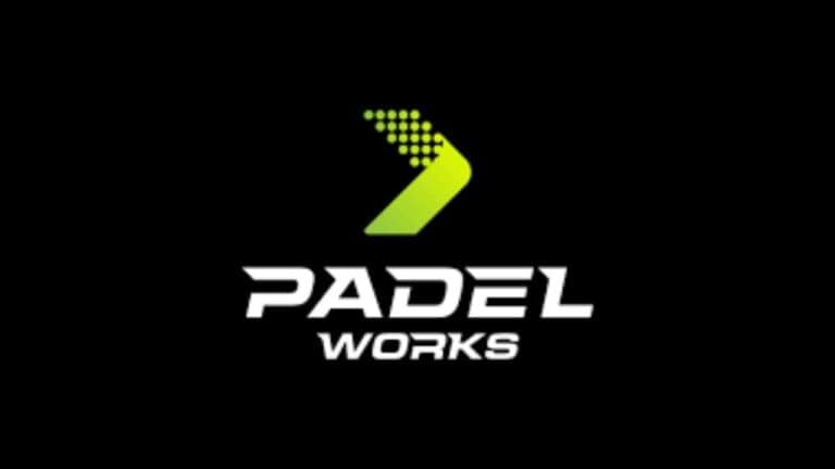 Padel Works official logo featuring padel court and racket design elements with modern branding