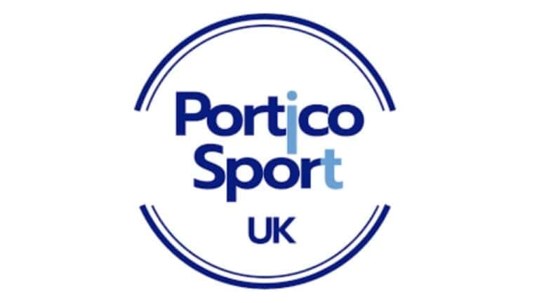 Portico Sport UK official logo featuring athletic facility design and modern sports branding elements