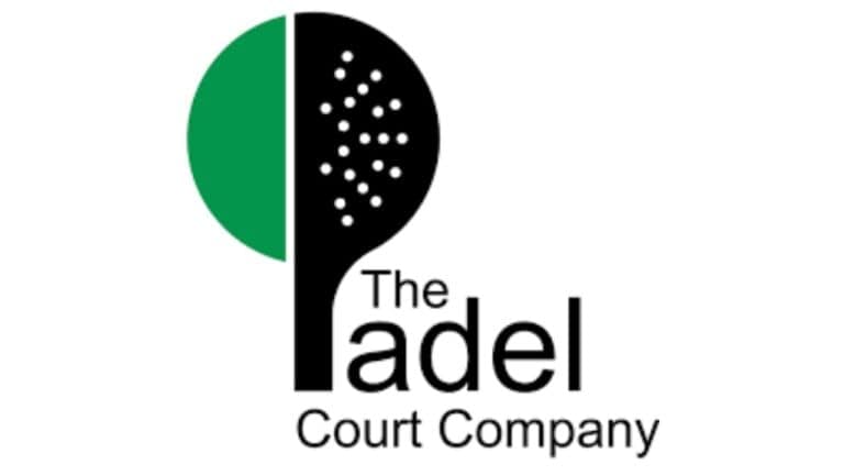 The Padel Court Company official logo featuring padel court design and professional branding elements