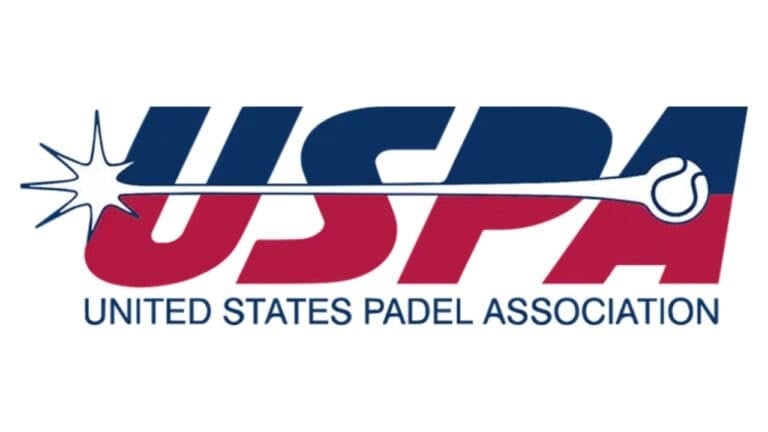 United States Padel Association (USPA) official logo with American flag elements and padel imagery