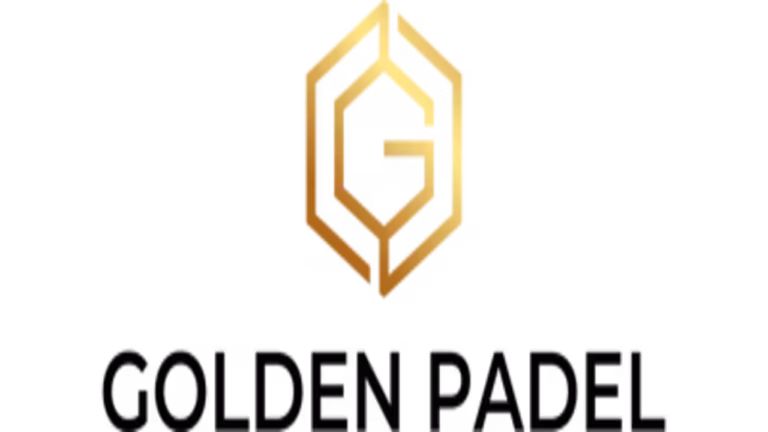 Golden Padel official logo featuring gold-themed padel racket design and premium sports branding